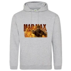 Худи с принтом Безумный Макс Герой - 2XL серый
