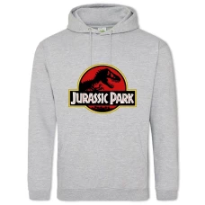 Hoodie with Print Jurassic Park Logo - 2XL grey