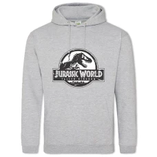 Hoodie with Print Jurassic Park Black Logo - 2XL grey