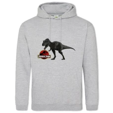 Hoodie with Print Jurassic Park Dinosaur Logo - 2XL grey