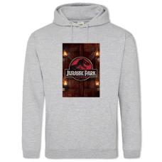 Hoodie with Print Jurassic Park Cute Print - 2XL grey