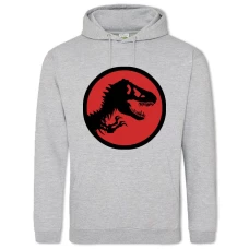 Hoodie with Print Jurassic Park Red And Black - 2XL grey