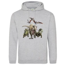 Hoodie with Print Jurassic Park Creatures - 2XL grey