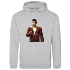 Hoodie with Print Shazam! Superhero Print - 2XL grey