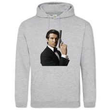 Hoodie with Print James Bond Hero - 2XL grey