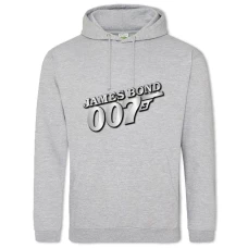 Hoodie with Print James Bond 007 Silver Print - 2XL grey