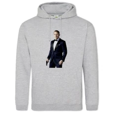 Hoodie with Print James Bond Hero Print - 2XL grey