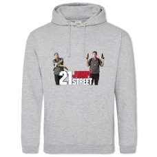 Hoodie with Print 21 Jump Street Logo Heroes - 2XL grey
