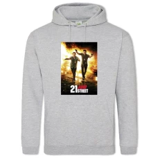 Hoodie with Print 24 Jump Street Heroes Print - 2XL grey