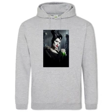 Hoodie with Print Maleficent Print Hero - 2XL grey