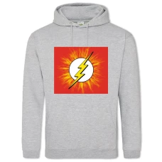 Hoodie with Print Flash Cute Logo - 2XL grey