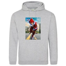 Hoodie with Print Flash Running Hero - 2XL grey