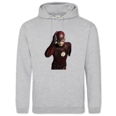 Hoodie with Print Flash Cute Hero - 2XL grey