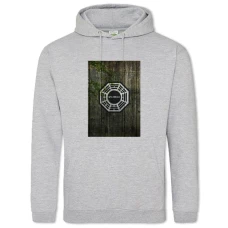 Hoodie with Print Lost Print - 2XL grey