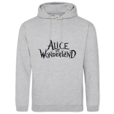 Hoodie with Print Alice In Wonderland Logo Print - 2XL grey