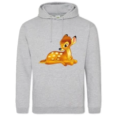 Hoodie with Print Bambi Cute Deer - 2XL grey