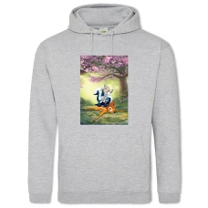 Hoodie with Print Bambi Friends - 2XL grey