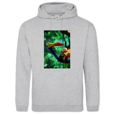 Худи с принтом Вверх Красивая Птица - 2XL серый