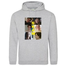 Hoodie with Print Skam Heroes - 2XL grey