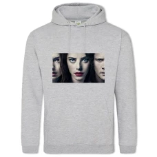 Hoodie with Print Skins Cute Heroes - 2XL grey