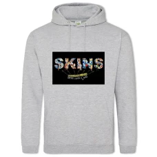 Hoodie with Print Skins Bright Logo - 2XL grey