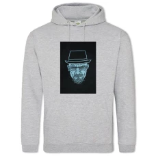 Hoodie with Print Breaking Bad Walter White Art - 2XL grey