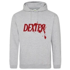 Hoodie with Print Dexter Logo - 2XL grey