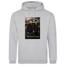 Hoodie with Print The Vampire Diaries Salvatore Brothers - 2XL grey