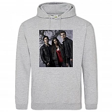 Hoodie with Print The Vampire Diaries Main Characters Theme Print - 2XL grey
