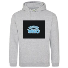 Hoodie with Print Doctor Who Logo - 2XL grey
