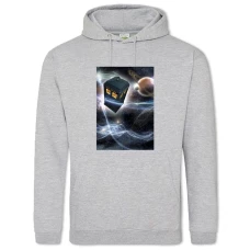 Hoodie with Print Doctor Who Tardis - 2XL grey