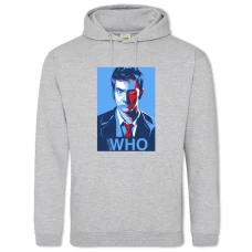 Hoodie with Print Doctor Who Art - 2XL grey