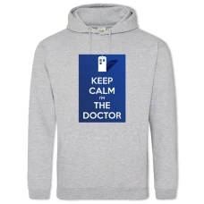Hoodie with Print Doctor Who Keep Calm - 2XL grey