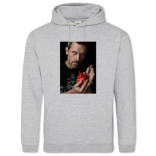 Hoodie with Print House, M.D. Hero Print - 2XL grey