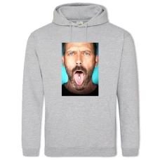 Hoodie with Print House, M.D. Print - 2XL grey
