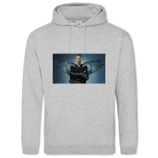 Hoodie with Print House, M.D. Cute Hero - 2XL grey