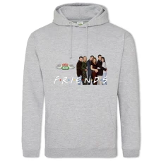 Hoodie with Print Friends Cute Heroes - 2XL grey