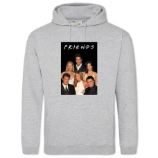 Hoodie with Print Friends Thematical Print - 2XL grey