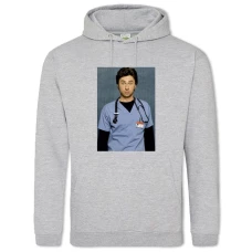 Hoodie with Print Scrubs Dr. John Dorian - 2XL grey