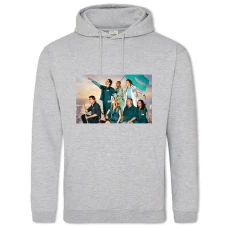 Hoodie with Print Scrubs Heroes Print - 2XL grey