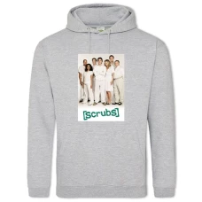 Hoodie with Print Scrubs Heroes Logo - 2XL grey