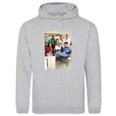 Hoodie with Print Scrubs All Heroes - 2XL grey