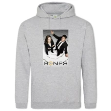 Hoodie with Print Bones Heroes Print - 2XL grey