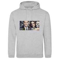 Hoodie with Print Bones Theme - 2XL grey