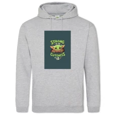 Hoodie with Print The Mandalorian Strong Cuteness - 2XL grey