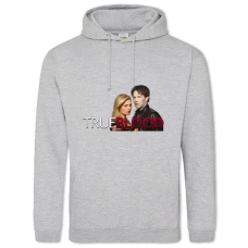 Hoodie with Print True Blood Heroes Logo - 2XL grey