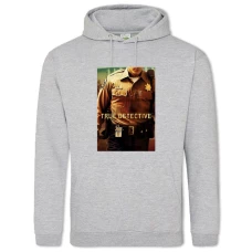 Hoodie with Print True Detective Theme - 2XL grey