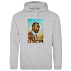 Hoodie with Print True Detective Hero Print - 2XL grey