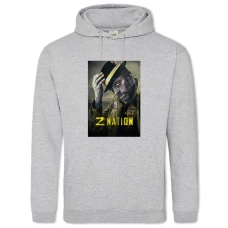 Hoodie with Print Z Nation Alvin Murphy Hero Print - 2XL grey