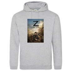 Hoodie with Print Z Nation Theme Print - 2XL grey